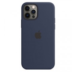 Силиконовый чехол MagSafe для iPhone 12 и iPhone 12 Pro, цвет «тёмный ультрамарин»