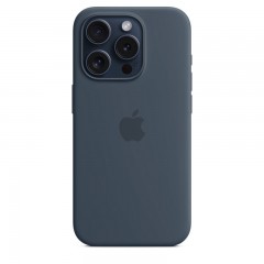 Силиконовый чехол MagSafe для iPhone 15 Pro, Storm Blue, MT1D3