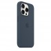 Силиконовый чехол MagSafe для iPhone 15 Pro, Storm Blue, MT1D3