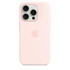 Силиконовый чехол MagSafe для iPhone 15 Pro, Light Pink, MT1F3
