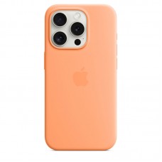 Силиконовый чехол MagSafe для iPhone 15 Pro, Orange Sorbet, MT1H3