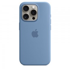 Силиконовый чехол MagSafe для iPhone 15 Pro Max, Winter Blue, MT1Y3