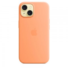 Силиконовый чехол MagSafe для iPhone 15, Orange Sorbet, MT0W3