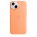 Силиконовый чехол MagSafe для iPhone 15, Orange Sorbet, MT0W3