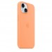 Силиконовый чехол MagSafe для iPhone 15, Orange Sorbet, MT0W3