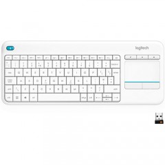 Клавиатура Logitech K400 Plus Wireless Touch TV Keyboard, White Клавиатура Logitech K400 Plus Wireless Touch TV Keyboard, White