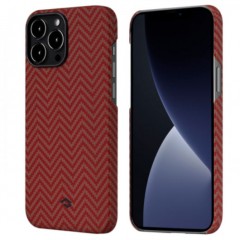Чехол Pitaka MagEZ Case для iPhone 13 Pro 6.1", оранжевый, кевлар (арамид)