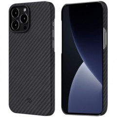 Чехол Pitaka MagEZ Case для iPhone 13 Pro Max, черно-серый, кевлар (арамид)