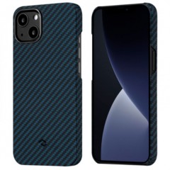 Чехол Pitaka MagEZ Case для iPhone 13, черно-синий, кевлар (арамид)