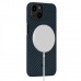 Чехол Pitaka MagEZ Case для iPhone 13, черно-синий, кевлар (арамид)