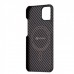 Чехол Pitaka MagEZ Case для iPhone 13 mini, черно-коричневый, кевлар (арамид)