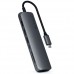 Адаптер SATECHI USB-C SLIM MULTI-PORT WITH ETHERNET ADAPTER, Space Gray