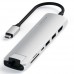 Адаптер SATECHI USB-C SLIM MULTI-PORT WITH ETHERNET ADAPTER, Silver