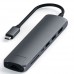 Адаптер SATECHI USB-C SLIM MULTI-PORT WITH ETHERNET ADAPTER, Space Gray