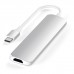 Адаптер SLIM ALUMINUM TYPE-C MULTI-PORT ADAPTER V2, Silver