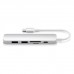 Адаптер SLIM ALUMINUM TYPE-C MULTI-PORT ADAPTER V2, Silver