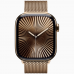 Apple Watch Series 10 GPS, 46mm Gold Titanium Case withGold Milanese Loop,  MX088