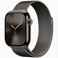 Apple Watch Series 10 GPS, 46mm Титановый корпус цвета сланцевый титан и миланский браслет цвета сланцевый титан, MXMP
