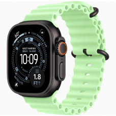Watch Ultra 3, GPS+LTE, 49 мм, корпус из титана черного цвета, ремешок Ocean зеленого цвета, MGCL4