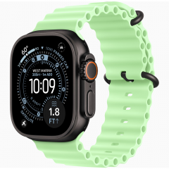 Watch Ultra 3, GPS+LTE, 49 мм, корпус из титана черного цвета, ремешок Ocean зеленого цвета