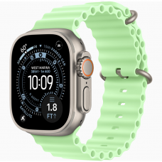 Watch Ultra 3, GPS+LTE, 49 мм, корпус из титана натурального цвета, ремешок Ocean зеленого цвета, MGCF4