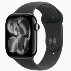 Apple Watch Series 11 GPS, 46mm Черный оникс и черный спортивный ремешок - M/L, MEUX4