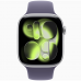 Apple Watch Series 11 GPS, 46mm Серебро и спортивный ремешок Фиолетовый туман - M/L, MEVA4