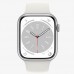 Watch Series 8 GPS 41 мм Корпус из алюминия серебристого цвета, белый спортивный ремешок S/M 