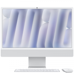 iMac 24, чип M4, 10C/10C 16/256 ГБ, Серебристый, MWUU3